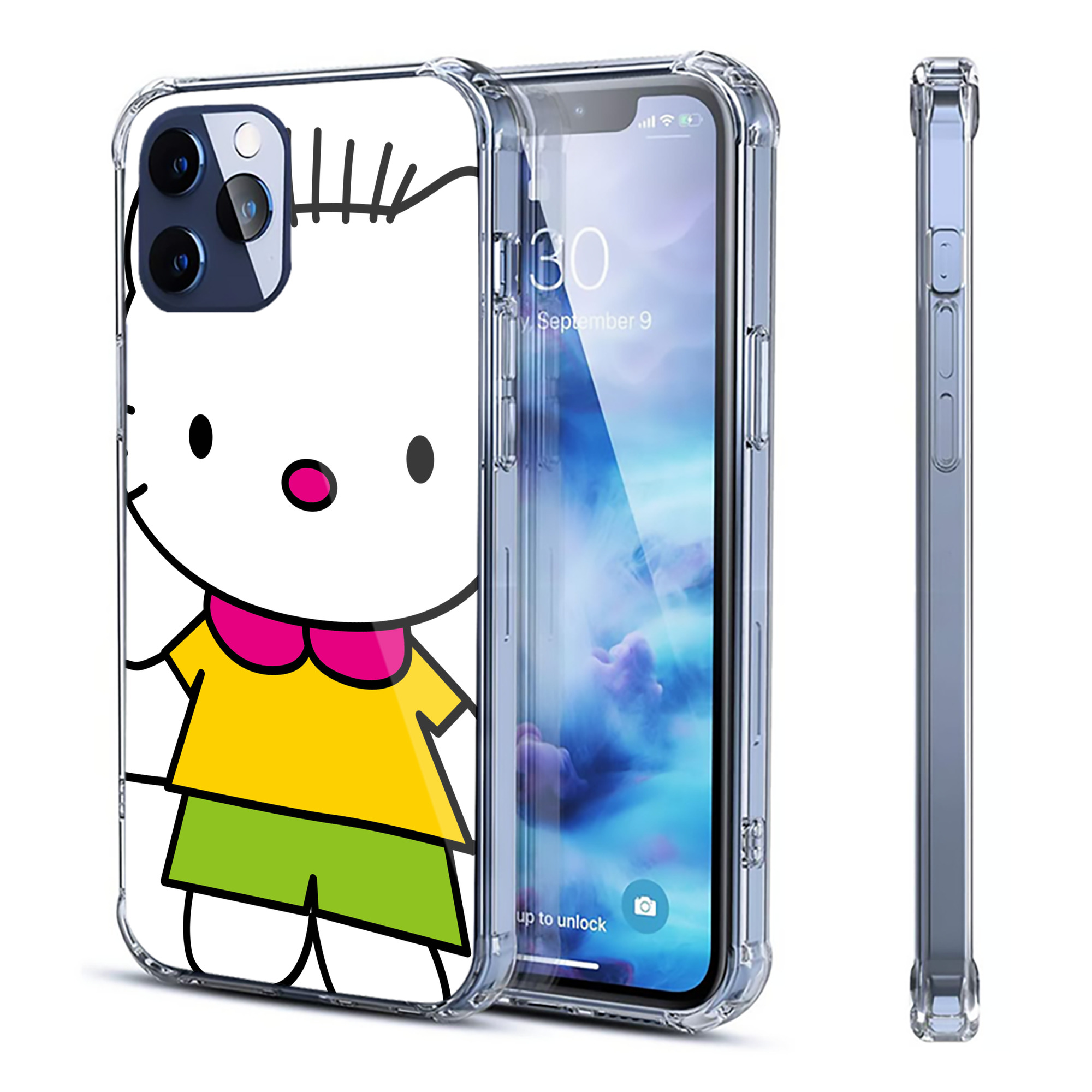 （画像用） Hello Kitty ハローキティ 【iPhone 12シリーズ対応】透明スマホケース（クリアソフトケース）